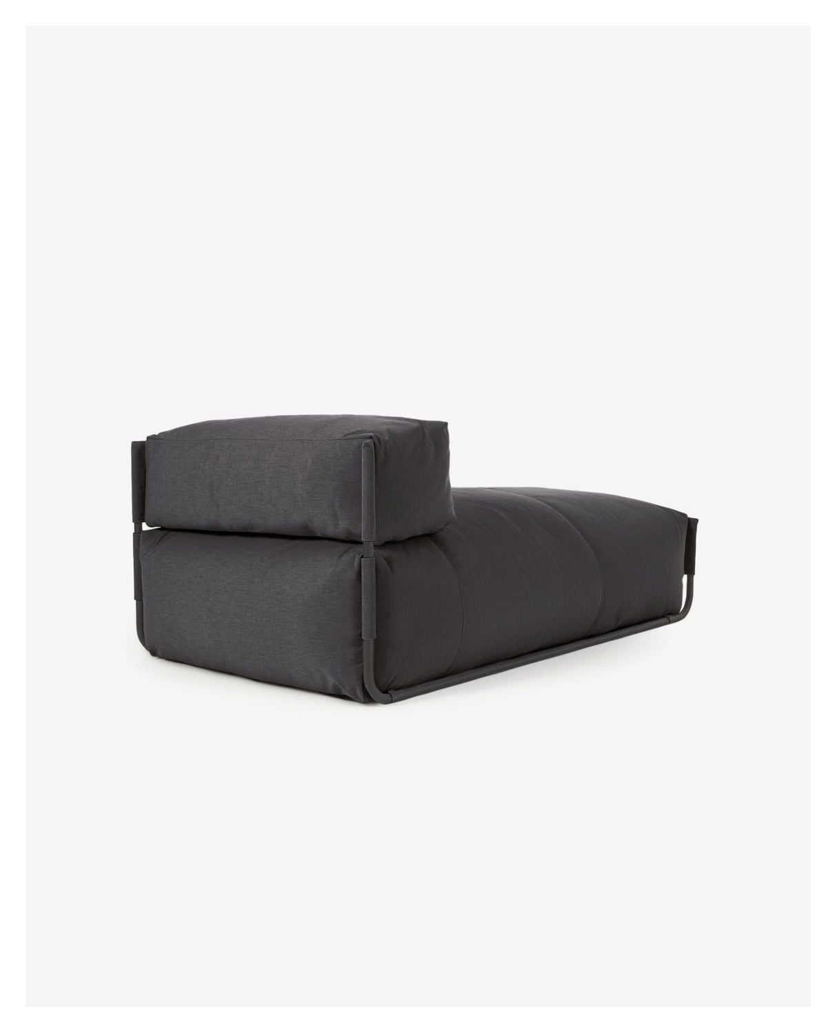 Square Chaise longue, black alu/dark gray