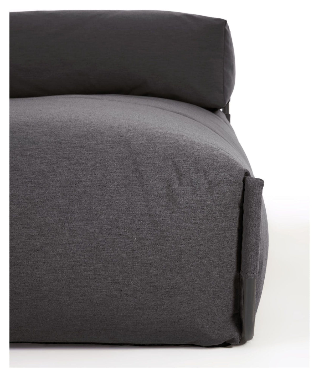 Square Chaise longue, black alu/dark gray