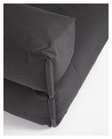 Square Chaise longue, black alu/dark gray