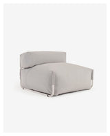 Square Lounge Chair, White Alu/Light Gray