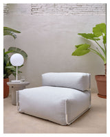 Square Lounge Chair, White Alu/Light Gray