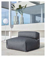 Square Lounge Chair, Black Alu/Dark Gray