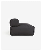 Square Lounge Chair, Black Alu/Dark Gray