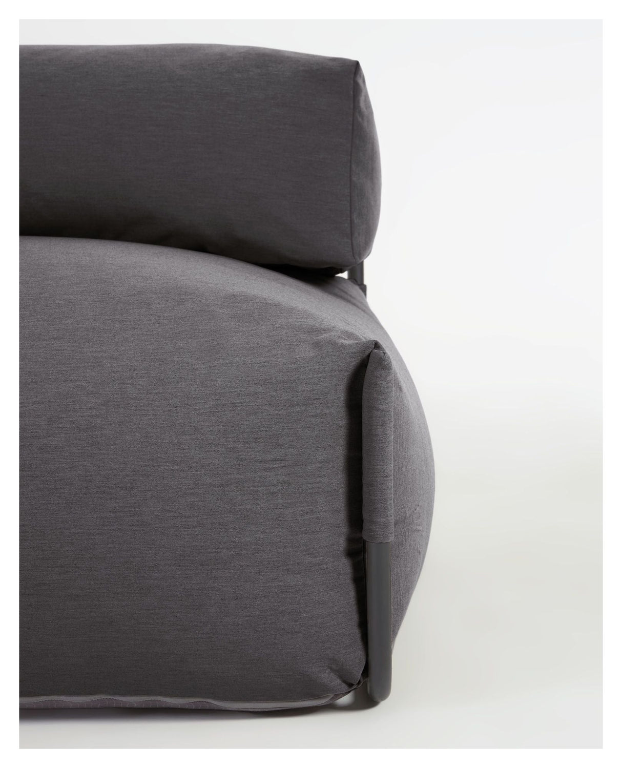 Square Lounge Chair, Black Alu/Dark Gray