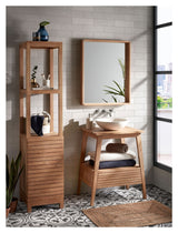 Sunday Mirror for Bathroom 80x65 Teak