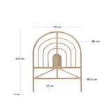 Sundberg Bedboard of rattan, 90 cm