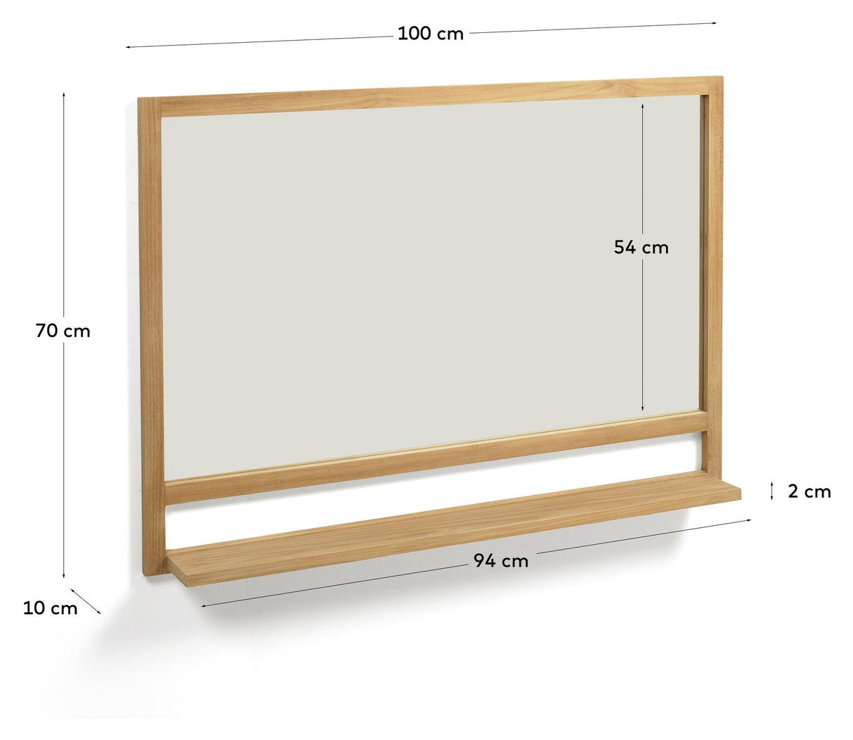 Taciana Mirror, 70x100, Solid Teak frame