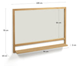 Taciana Mirror, 70x100, Solid Teak frame