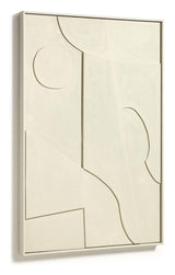 Talin Abstract painting 60x90 - Beige