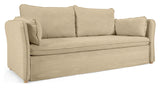 Tanit Sofa bed, B210, Beige linen/Beech legs