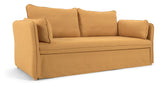 Tanit Sofa bed, B210, Yellow linen/Beech legs