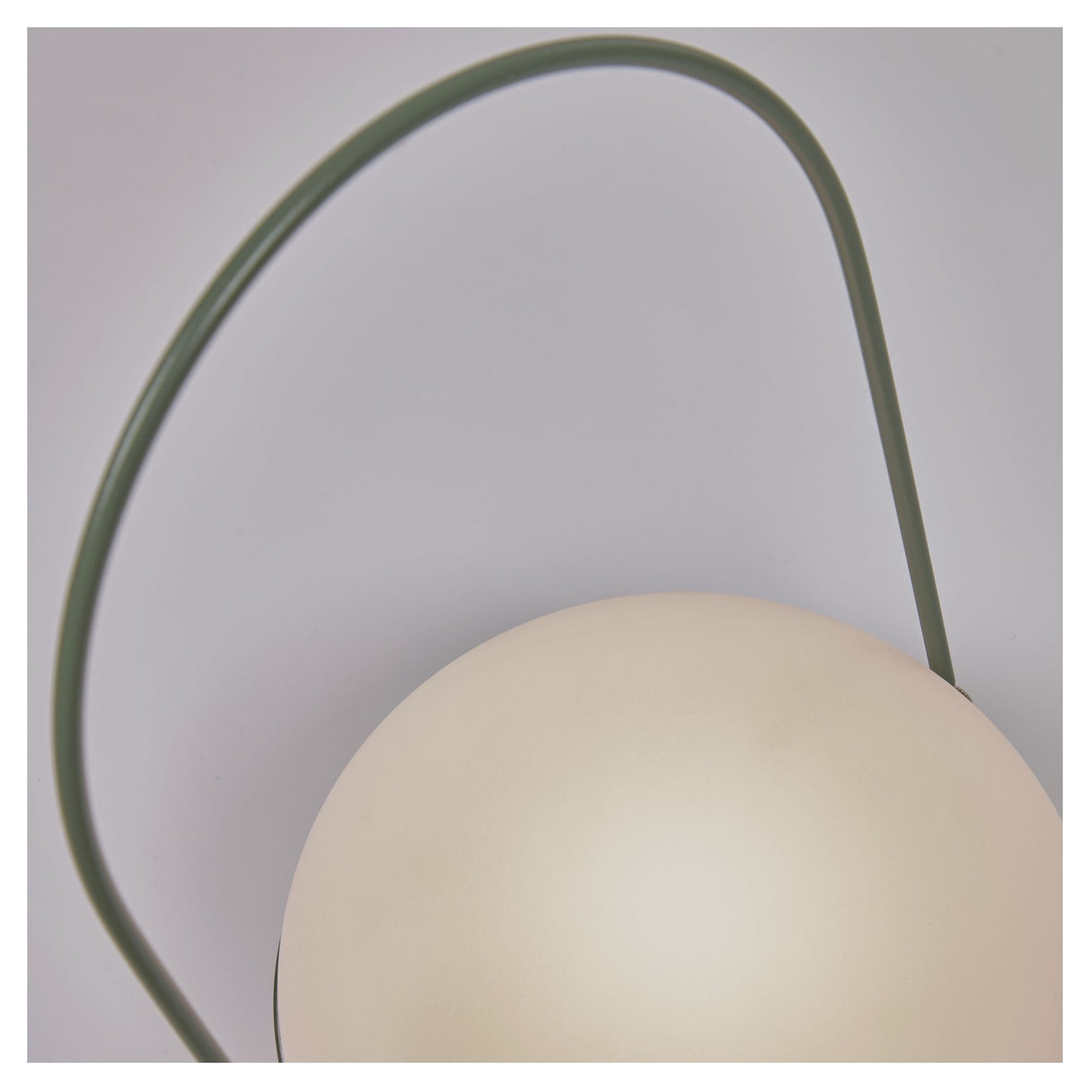 Tea Outdoor Table Lamp, Polythene/Green Metal