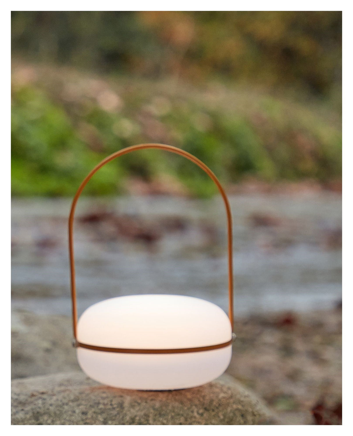 Tea Outdoor Table Lamp, Polythene/Yellow Metal