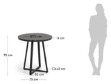 Tella Garden Table Black Terrazzo, Ø75