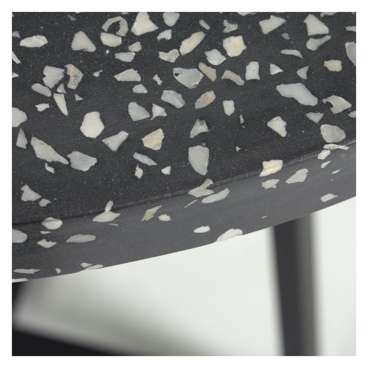 Tella Garden Table Black Terrazzo, Ø75