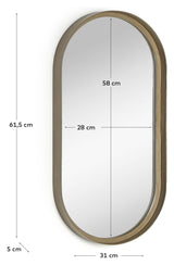 Tiare Mirror Gold frame, 31x61.5