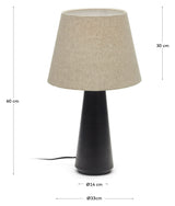 Torrent Table Lamp, Black