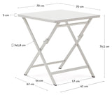 Torreta, folding table 70x70 cm - white