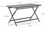 Torreta folding table, black 140 x 70 cm