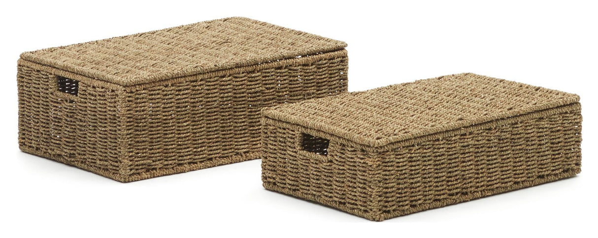 Tossa Storage Basket, Natural Wicker