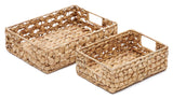 Tressa Basket, Set of 2, Natural Fibers, 27x20/36x27