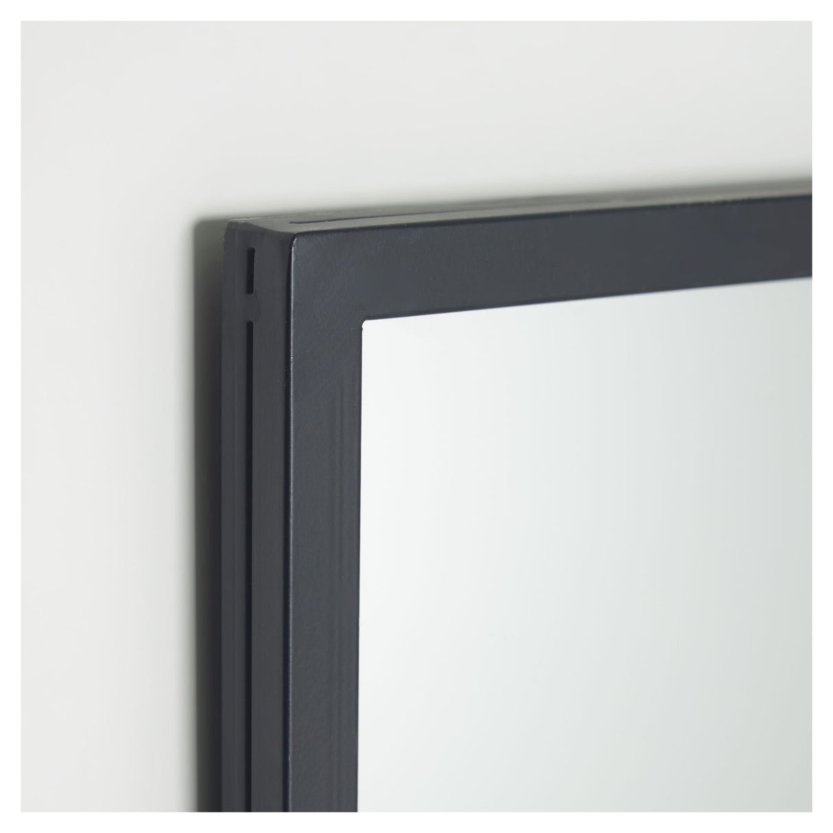 Ulrica Mirror with black metal frame, 80x80