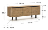 Uxue TV table, 150x58 - Acacia wood