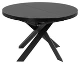 Vashti Dining table Black, Ø120/Ø160