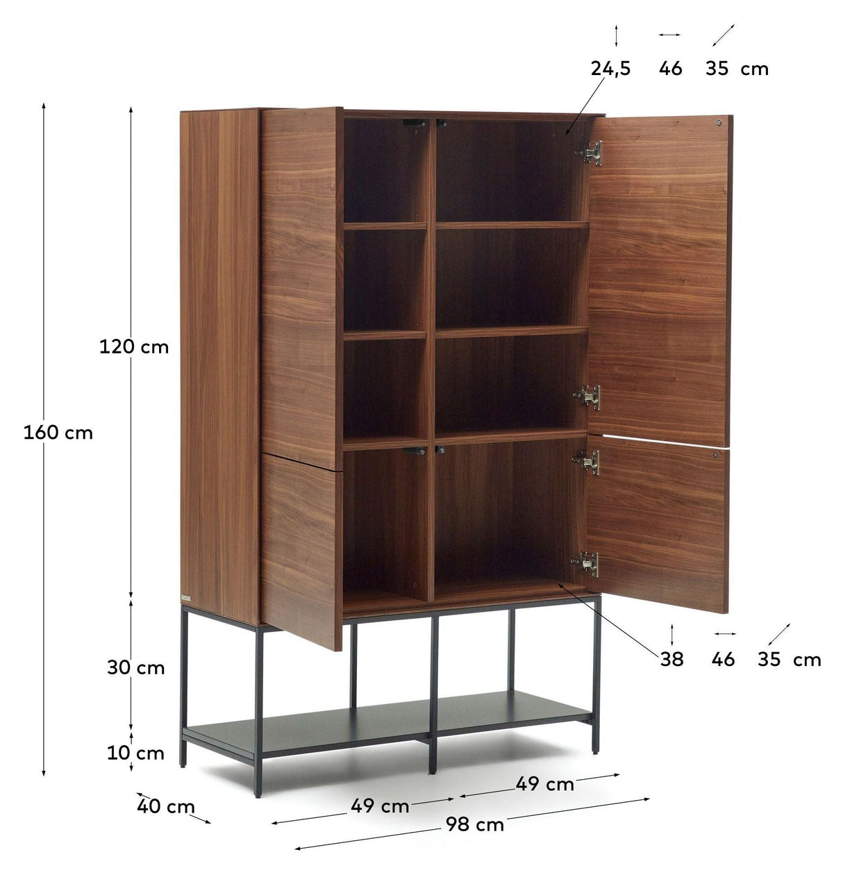 Vedrana Sideboard, Walnut Define, 97,5x160