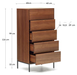 Vedrana Chest, Walnut Define, 60x114