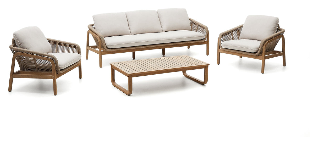 Vellana set: 3-seater sofa, 2 armchairs and coffee table