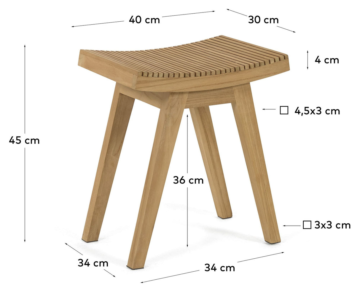 Vicentina Stool, Massive Teak