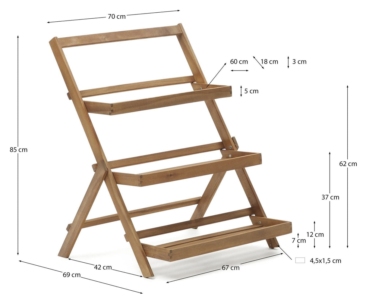 Victora Rack, Solid Acacia, 70x85