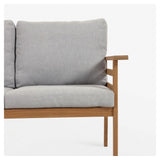 Vilma Lounge Set w. gray cushions, Acacia wood