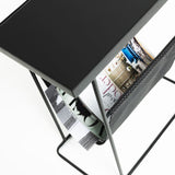 Vogue Side table with magazine holder Black