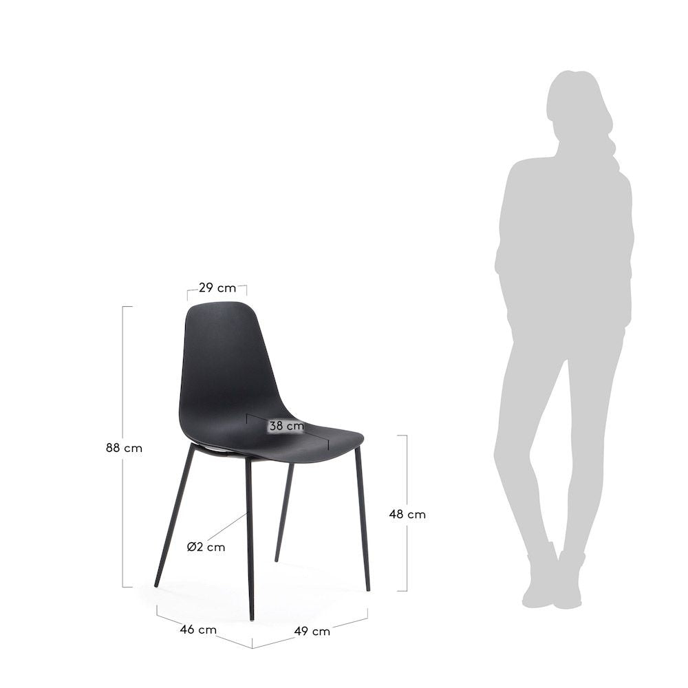 Wassu Dining Chair, Black