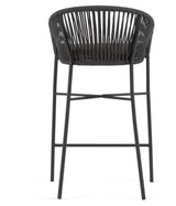 Yanet Barstool with rope, Black