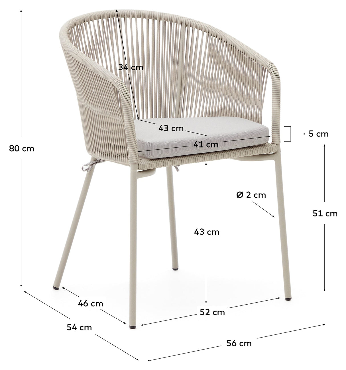 Yanet chair, gray