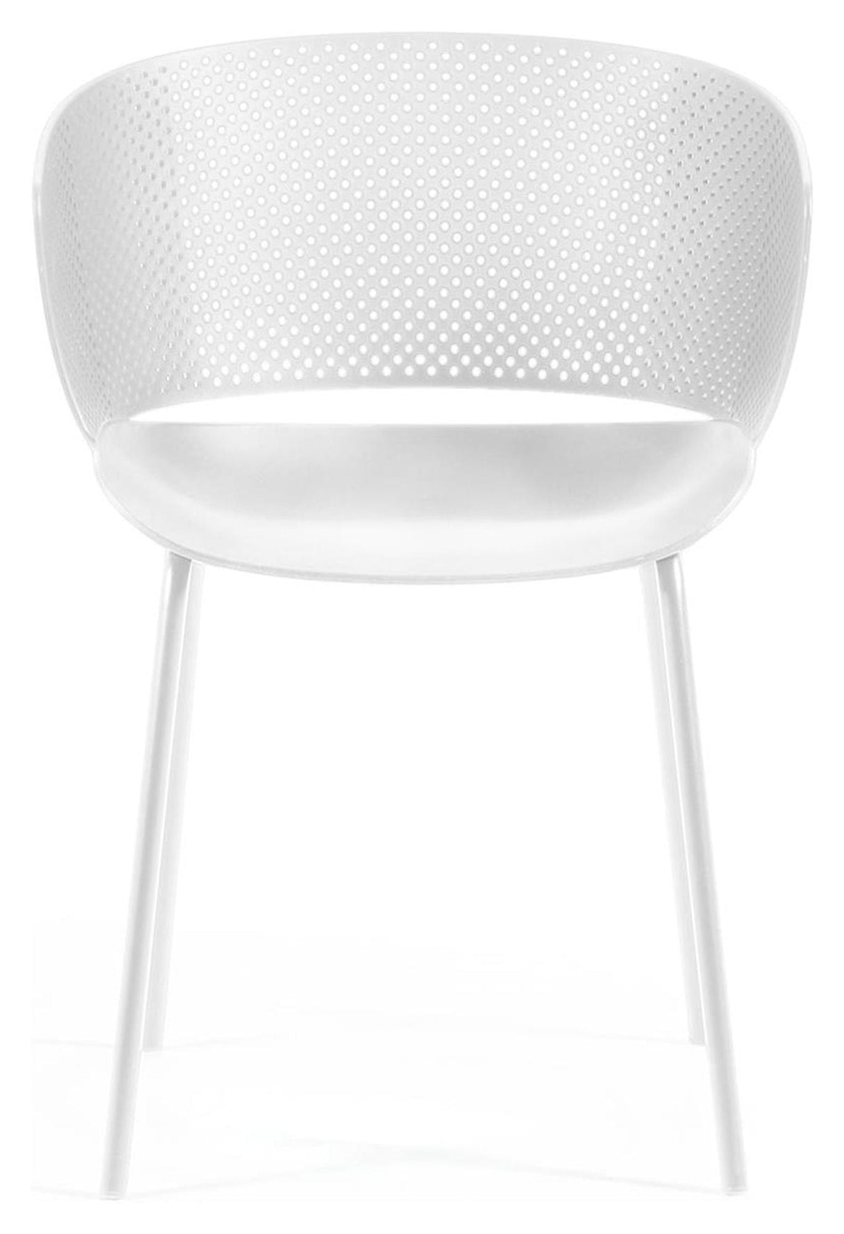 Yeray Garden Chair in recycled plastic, White