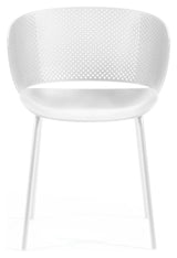 Yeray Garden Chair in recycled plastic, White