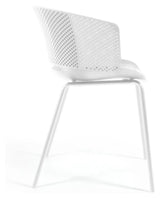 Yeray Garden Chair in recycled plastic, White