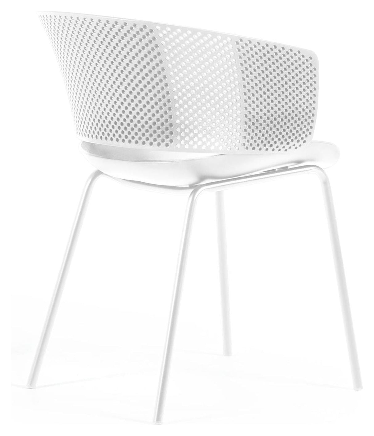 Yeray Garden Chair in recycled plastic, White