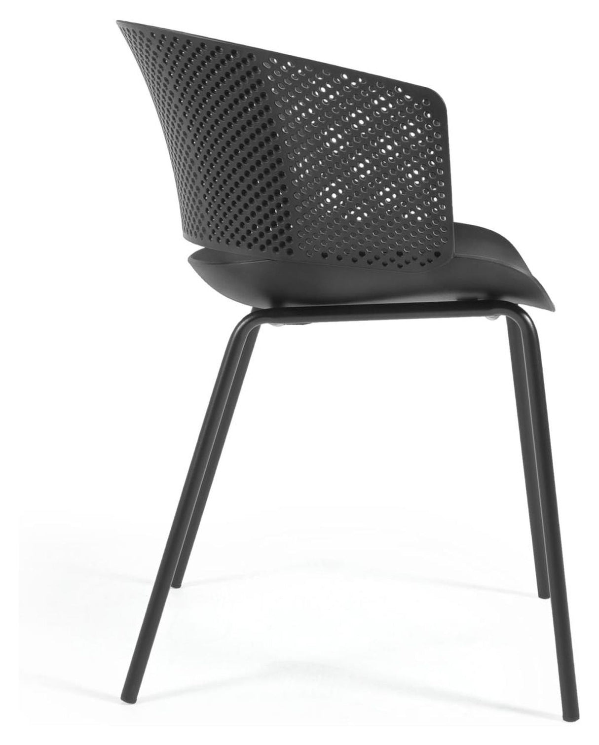 Yeray Garden Chair in recycled plastic, Black