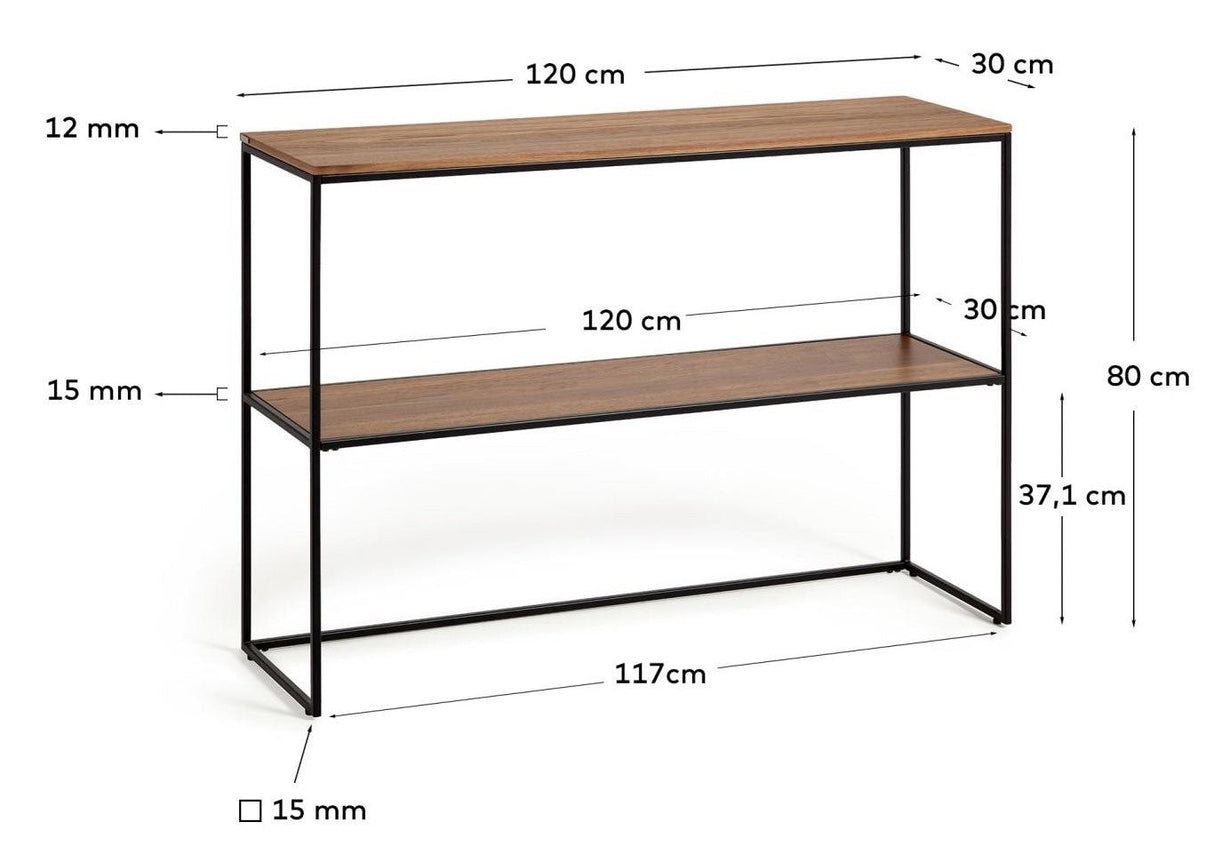 Yoana Console Table 120x80, Walnut Definer