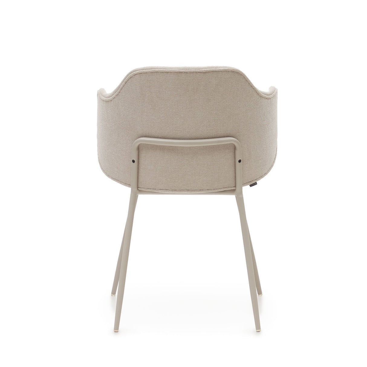 Yunia Dining chair with armrests, Beige fabric