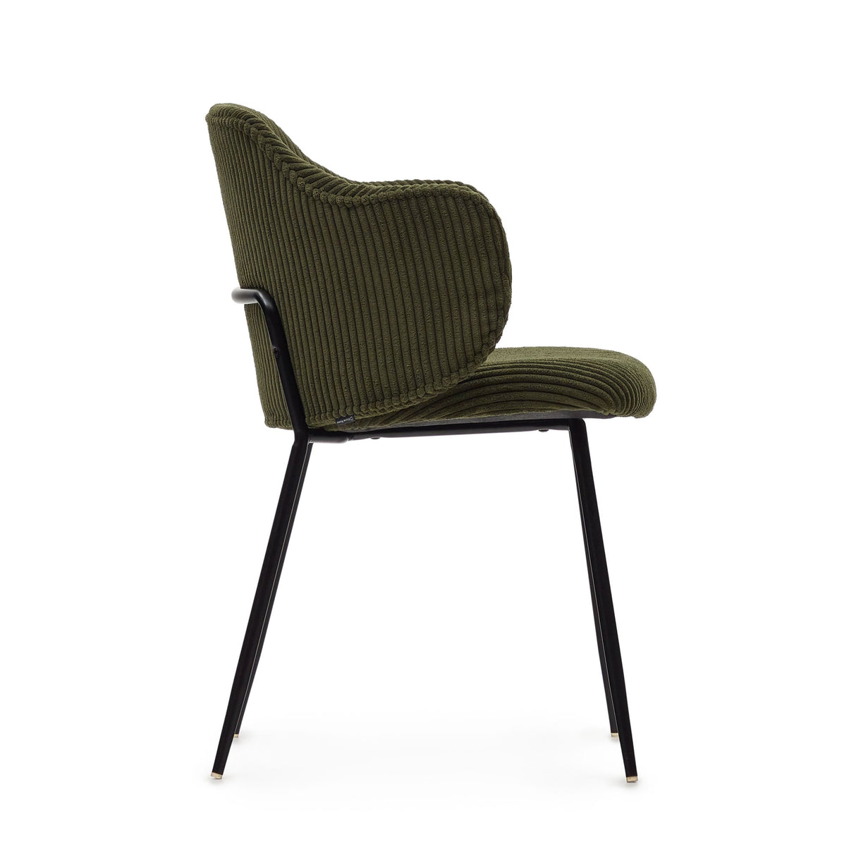 Yunia Dining chair with armrests, Green velvet