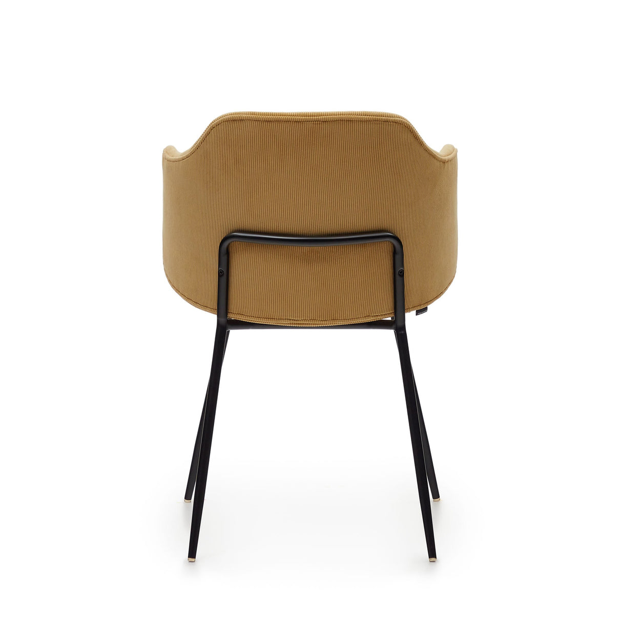 Yunia Dining chair with armrests, Yellow velvet