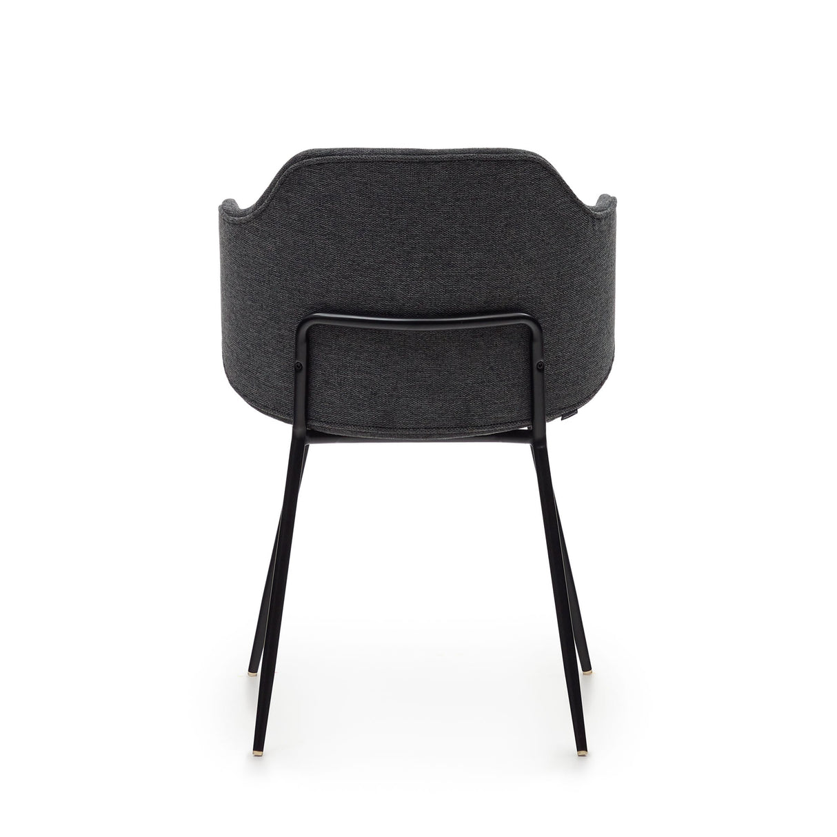 Yunia Dining chair with armrests, Dark gray fabric