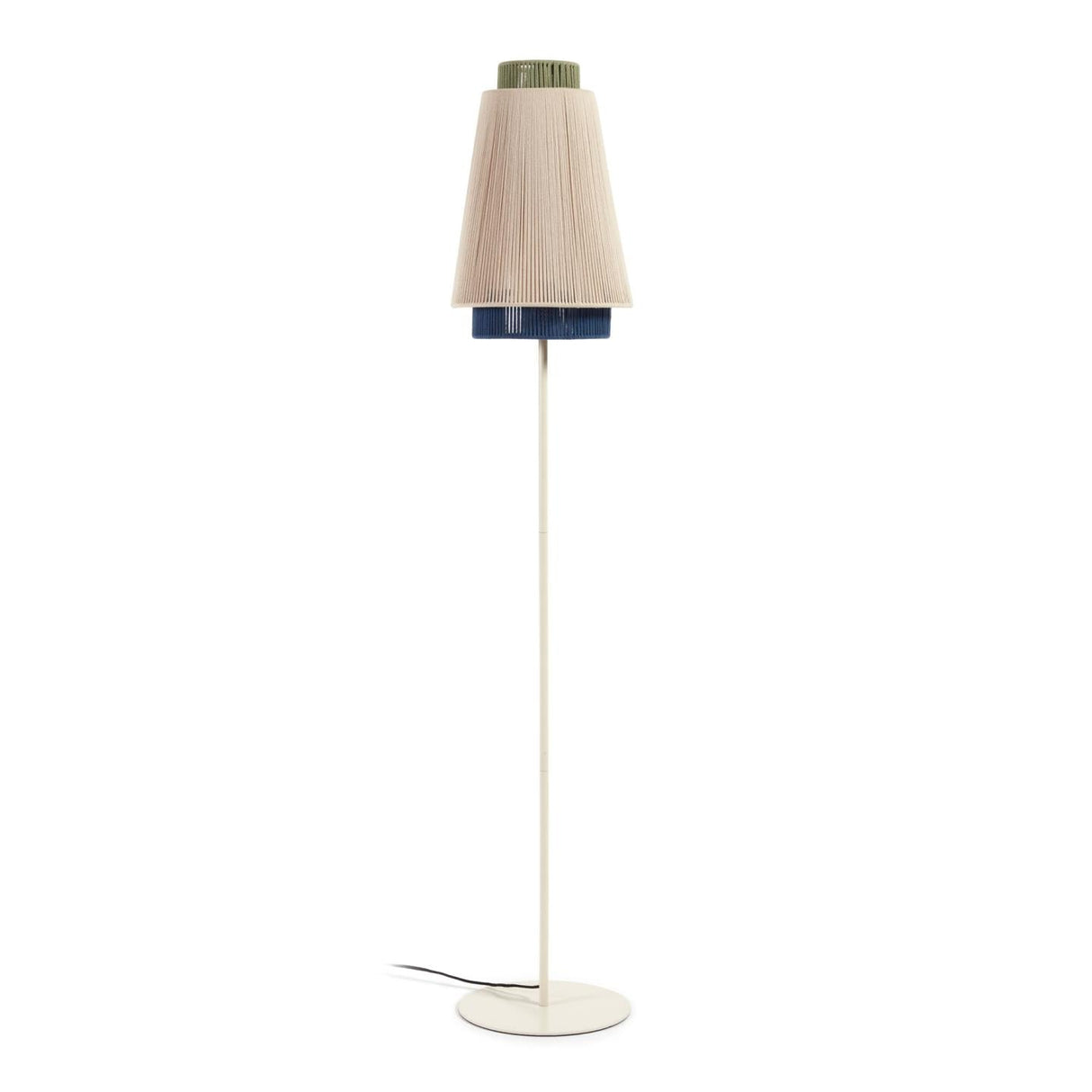 Yuvia Cotton Floor Lamp Beige