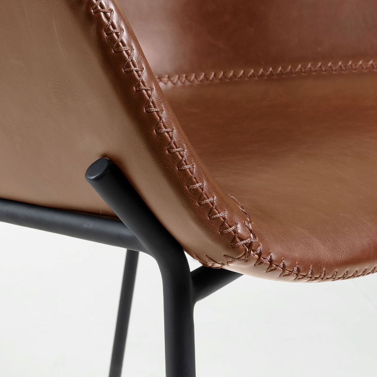 Zadine Barstool Brown Leatherette